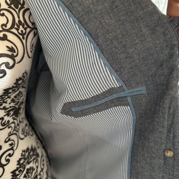 J. Crew Women's Blue Ruffle-Trim Jacket - Picture 7 of 7